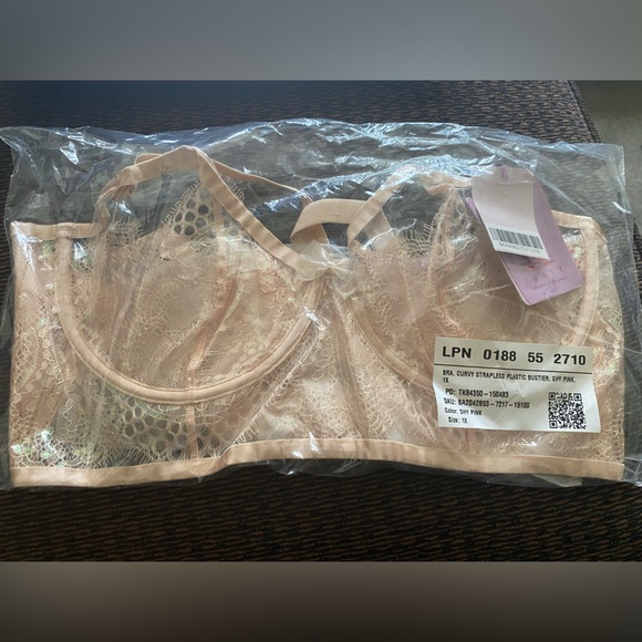 Savage X Fenty Shy Pink Bustier Bra - Size 1X NWT - Picture 4 of 5